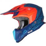 Just1 J18 Vertigo Blue White Fluo Orange шлем для мотокросса и эндуро