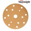 Шлифовальные круги комплект 100 шт GOLD B312T 150 мм на липучке 15 отверстий золотистый P 150 SUNMIGHT 44309-100