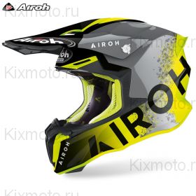 Шлем Airoh Twist 2.0 Bit, Серо-жёлтый