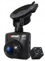 Видеорегистратор Artway AV-398 GPS Dual, 2 камеры, GPS, чёрный