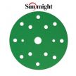 Шлифовальные круги комплект 100 шт FILM L312T+ 150 мм на липучке 15 отверстий зелёные P 800 SUNMIGHT 53019-100