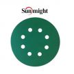 Шлифовальные круги комплект 100 шт FILM L312T+ 125 мм на липучке 8 отверстий зелёные P 1000 SUNMIGHT 53220-100
