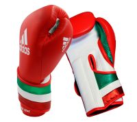 Перчатки боксерские adidas AdiSpeed красно-бело-зеленые 16 унц. артикул adiSBG501PRO