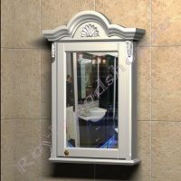 Шкаф- зеркало  "Руссильон PROVENCE- 2- 60 потертая белая эмаль