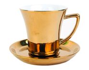 Золотая чайная пара: чашка на 180 мл с блюдцем (арт. 827745)