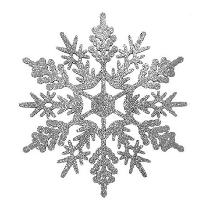 Украшение "Снежинка ажурная", цвет серебро