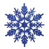Украшение "Снежинка ажурная", цвет синий