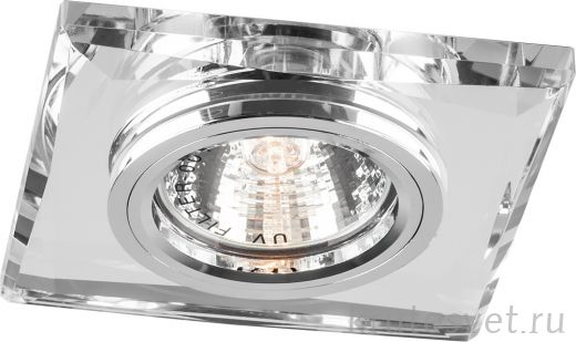 Светильник встраиваемый Feron DL8150-2 потолочный MR16 G5.3 серебристый