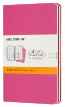 Книжка зап.Moleskine Pocket Cahier линейка розовый неон CH011D17