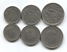 Испания Набор 3 монеты