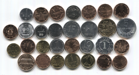 Набор 30 монет разные страны мира