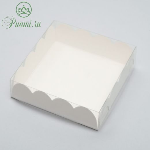 Коробочка для печенья белая, 9 х 9 х3 см
