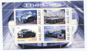 Блок марок Малави 2010 Машины