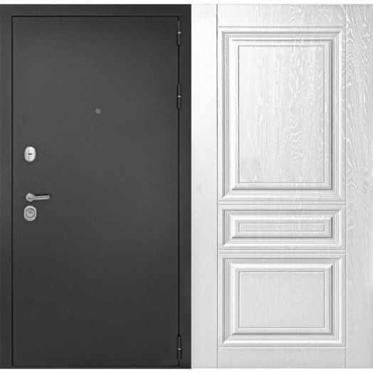 Металлическая Входная Дверь Дверной континент Рубикон-дизайн 243 Альберо браш серебро