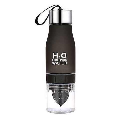 Бутылка-Соковыжималка H2O Drink More Water, 650 Мл, Цвет Черный