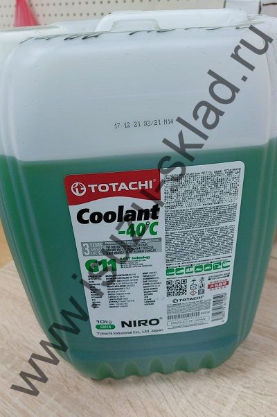 Антифриз зеленый Totachi NIRO (10л) G11