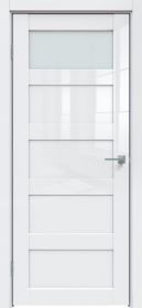 Межкомнатная Дверь Triadoors Царговая Gloss 540 ПО Белый Глянец со Стеклом Сатинат / Триадорс