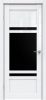 Межкомнатная Дверь Triadoors Царговая Gloss 529 ПО Белый Глянец со Стеклом Лакобель Черный / Триадорс