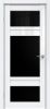 Межкомнатная Дверь Triadoors Царговая Gloss 527 ПО Белый Глянец со Стеклом Лакобель Черный / Триадорс