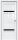 Межкомнатная Дверь Triadoors Царговая Gloss 525 ПО Белый Глянец со Стеклом Лакобель Черный / Триадорс