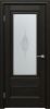 Межкомнатная Дверь Triadoors Царговая Luxury 599 ПО Тёмный Орех со Стеклом Сатин Белый Лак Прозрачный / Триадорс