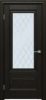 Межкомнатная Дверь Triadoors Царговая Luxury 599 ПО Тёмный Орех со Стеклом Ромб / Триадорс