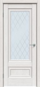 Межкомнатная Дверь Triadoors Царговая Luxury 599 ПО Лиственница Белая со Стеклом Ромб / Триадорс