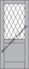 Межкомнатная Дверь Triadoors Царговая Luxury 597 ПО Лагуна со Стеклом Ромб / Триадорс