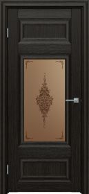 Межкомнатная Дверь Triadoors Царговая Luxury 589 ПО Тёмный Орех со Стеклом Сатин Бронза Бронзовый Пигмент / Триадорс