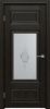 Межкомнатная Дверь Triadoors Царговая Luxury 589 ПО Тёмный Орех со Стеклом Сатин Белый Лак Прозрачный / Триадорс