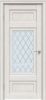 Межкомнатная Дверь Triadoors Царговая Luxury 589 ПО Лиственница Белая со Стеклом Ромб / Триадорс
