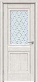 Межкомнатная Дверь Triadoors Царговая Luxury 587 ПО Лиственница Белая со Стеклом Ромб / Триадорс