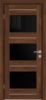Межкомнатная Дверь Triadoors Царговая Luxury 580 ПО Честер со Стеклом Лакобель Черный / Триадорс