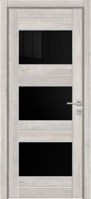 Межкомнатная Дверь Triadoors Царговая Luxury 580 ПО Лагуна со Стеклом Лакобель Черный / Триадорс