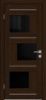 Межкомнатная Дверь Triadoors Царговая Luxury 561 ПО Бренди со Стеклом Лакобель Черный / Триадорс