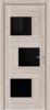 Межкомнатная Дверь Triadoors Царговая Luxury 561 ПО Капучино со Стеклом Лакобель Черный / Триадорс