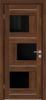 Межкомнатная Дверь Triadoors Царговая Luxury 561 ПО Честер со Стеклом Лакобель Черный / Триадорс