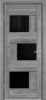 Межкомнатная Дверь Triadoors Царговая Luxury 561 ПО Бриг со Стеклом Лакобель Черный / Триадорс