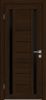 Межкомнатная Дверь Triadoors Царговая Luxury 555 ПО Бренди со Стеклом Лакобель Черный / Триадорс