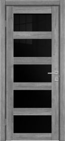 Межкомнатная Дверь Triadoors Царговая Luxury 544 ПО Бриг со Стеклом Лакобель Чёрный / Триадорс