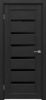 Межкомнатная Дверь Triadoors Царговая Future 618 ПО Дуб Серена Графит со Стеклом Лакобель Чёрный / Триадорс