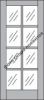Межкомнатная Дверь Triadoors Царговая Concept 638 ПО Лайт Грей со Стеклом Лакобель Чёрный / Триадорс