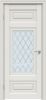 Межкомнатная Дверь Triadoors Царговая Concept 623 ПО Белоснежно Матовая со Стеклом Ромб / Триадорс