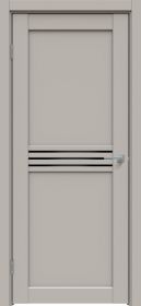 Межкомнатная Дверь Triadoors Царговая Concept 601 ПО Шелл Грей со Стеклом Лакобель Чёрный / Триадорс
