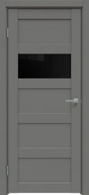 Межкомнатная Дверь Triadoors Царговая Concept 551 ПО Медиум Грей со Стеклом Лакобель Чёрный / Триадорс