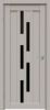 Межкомнатная Дверь Triadoors Царговая Concept 537 ПО Шелл Грей со Стеклом Лакобель Чёрный / Триадорс