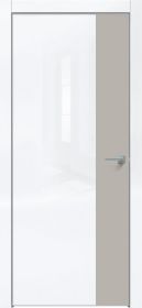 Дверь Каркасно-Щитовая Triadoors Gloss Белый Глянец 708 ПО Без Стекла с Декором Шелл Грей /Триадорс