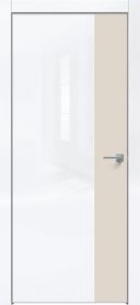 Дверь Каркасно-Щитовая Triadoors Gloss Белый Глянец 708 ПО Без Стекла с Декором Магнолия /Триадорс