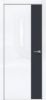Дверь Каркасно-Щитовая Triadoors Gloss Белый Глянец 708 ПО Без Стекла с Декором Дарк Блю /Триадорс