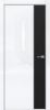 Дверь Каркасно-Щитовая Triadoors Gloss Белый Глянец 708 ПО Без Стекла с Декором Дуб Серена Графит /Триадорс